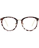 TIJN Blue Light Blocking Glasses Men Women Vintage Thick Round Rim Frame Eyeglasses | Amazon (US)