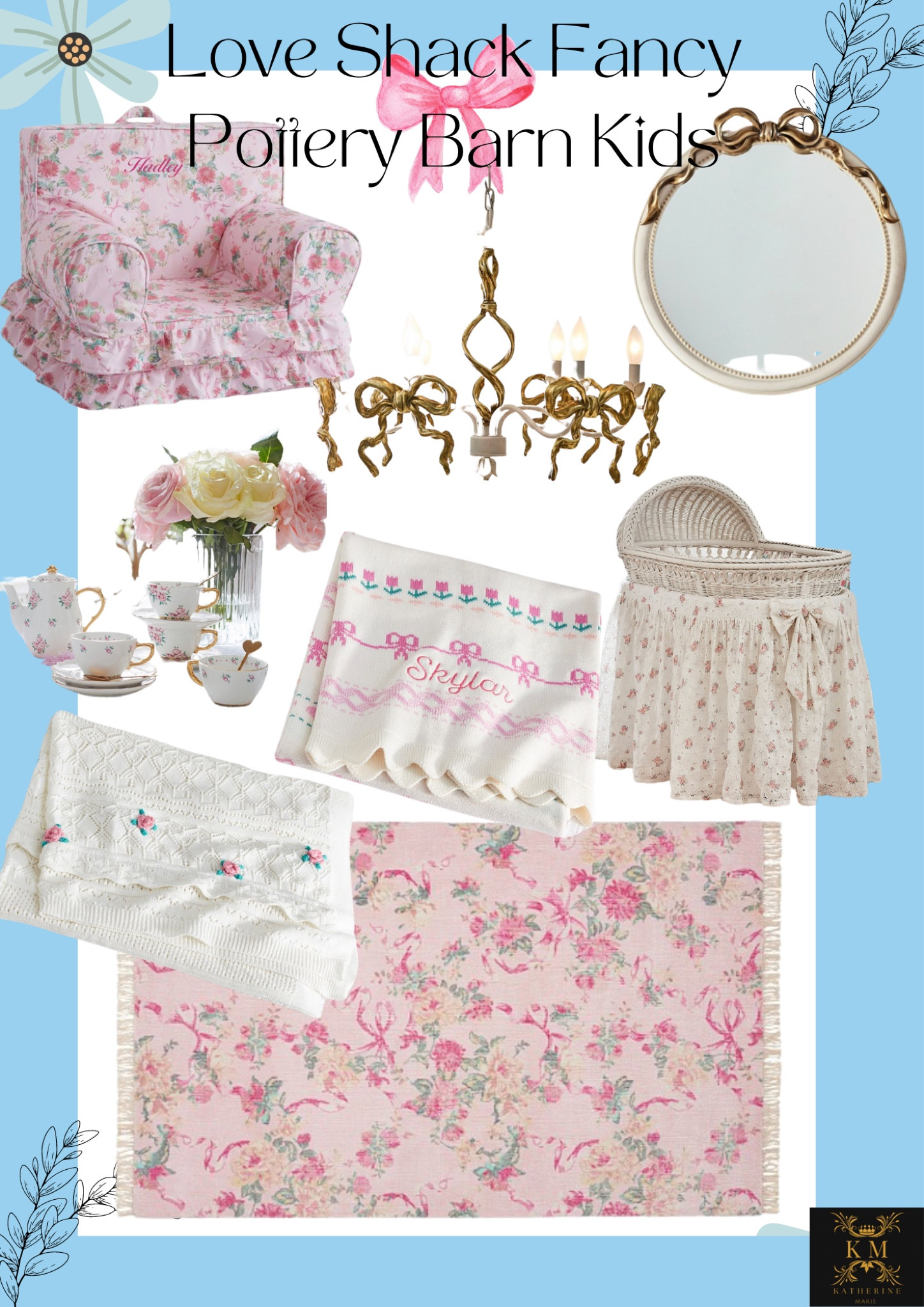 LoveShackFancy x Pottery Barn Kids. 
Baby Nursery, baby girl, girly, pink, floral

#LTKFind #LTKbaby #LTKU