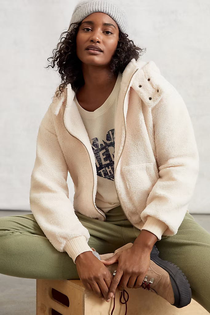 Gillian Sherpa Hoodie Jacket | Anthropologie (US)