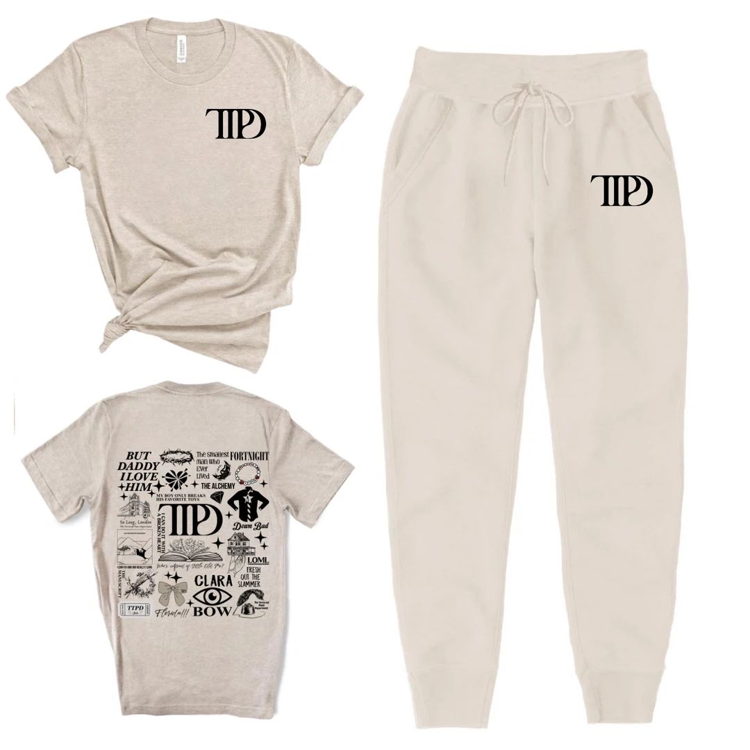 The Tortured Poets Department Set Eras Tour Album Shirt Concert TTPD New Album Shirt and Pants Se... | Etsy (US)