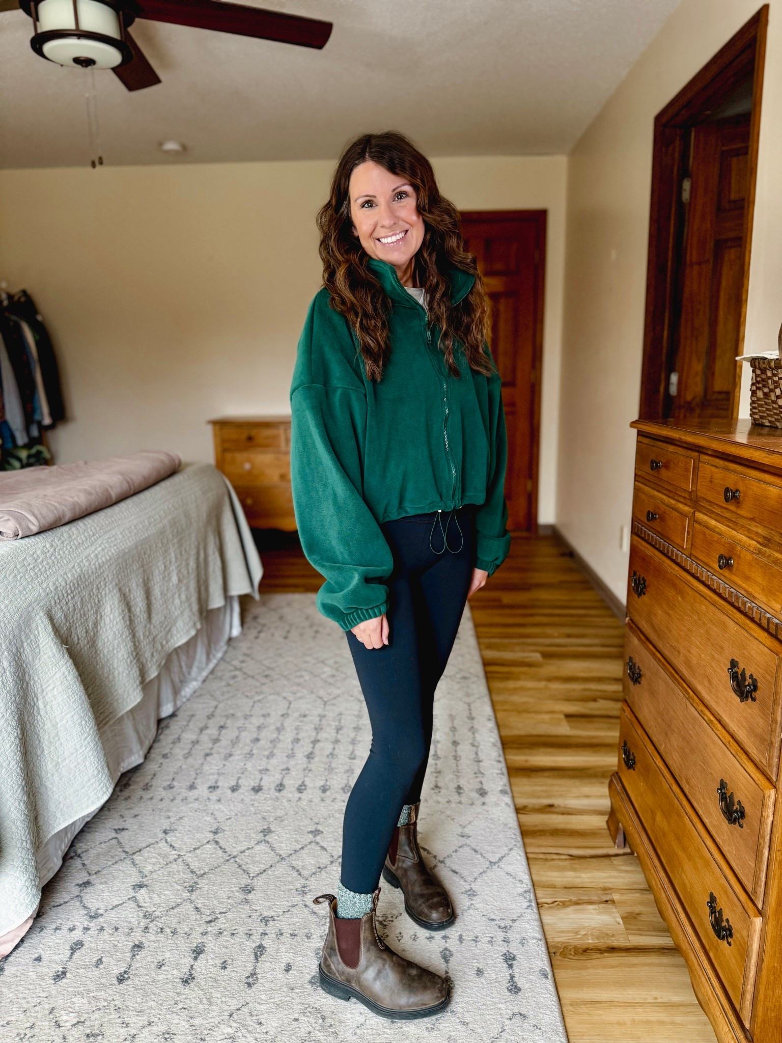 Wearing small in my tee, small in my fleece jacket, and xs in my leggings. My blundstone boots fit true to size.

#LTKPetite #LTKootd #LTKgrwm