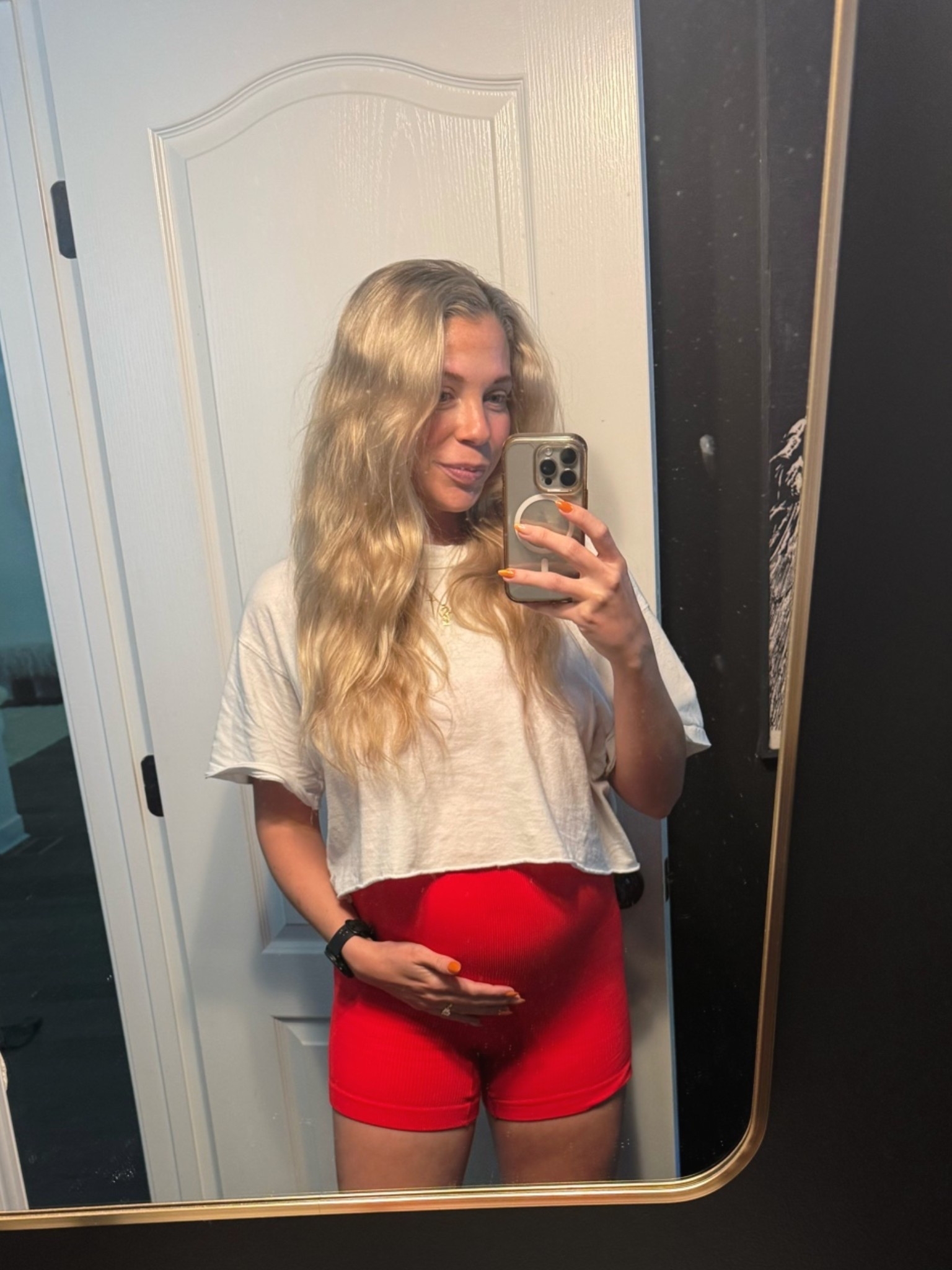 I really live in the rompers. This one was $9 on sale last week. 
It has 0 support but is perfect for the layered look!

#LTKmomlife #LTKBump #LTKActive