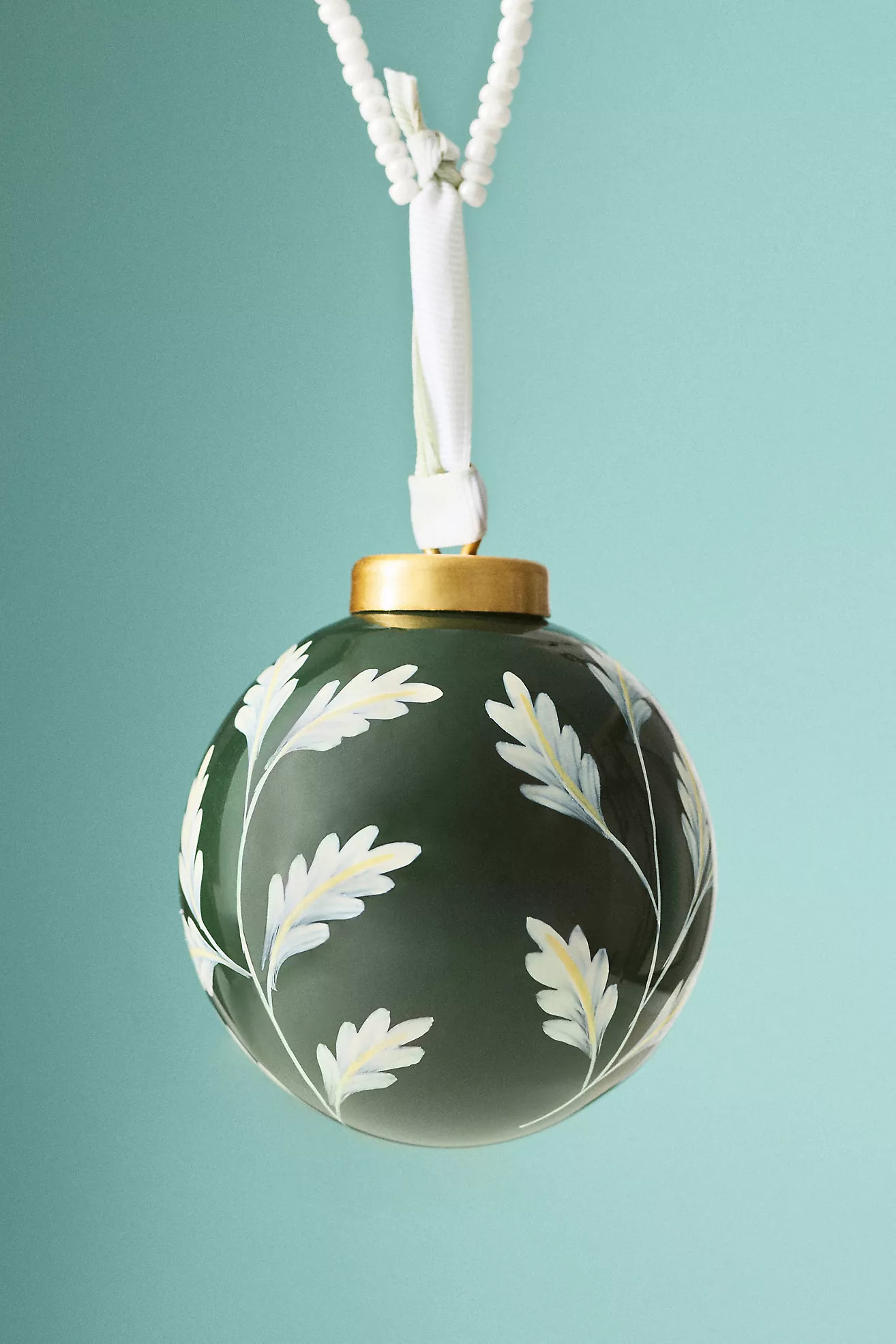 Handpainted Floral Glass Ornament | Anthropologie (US)