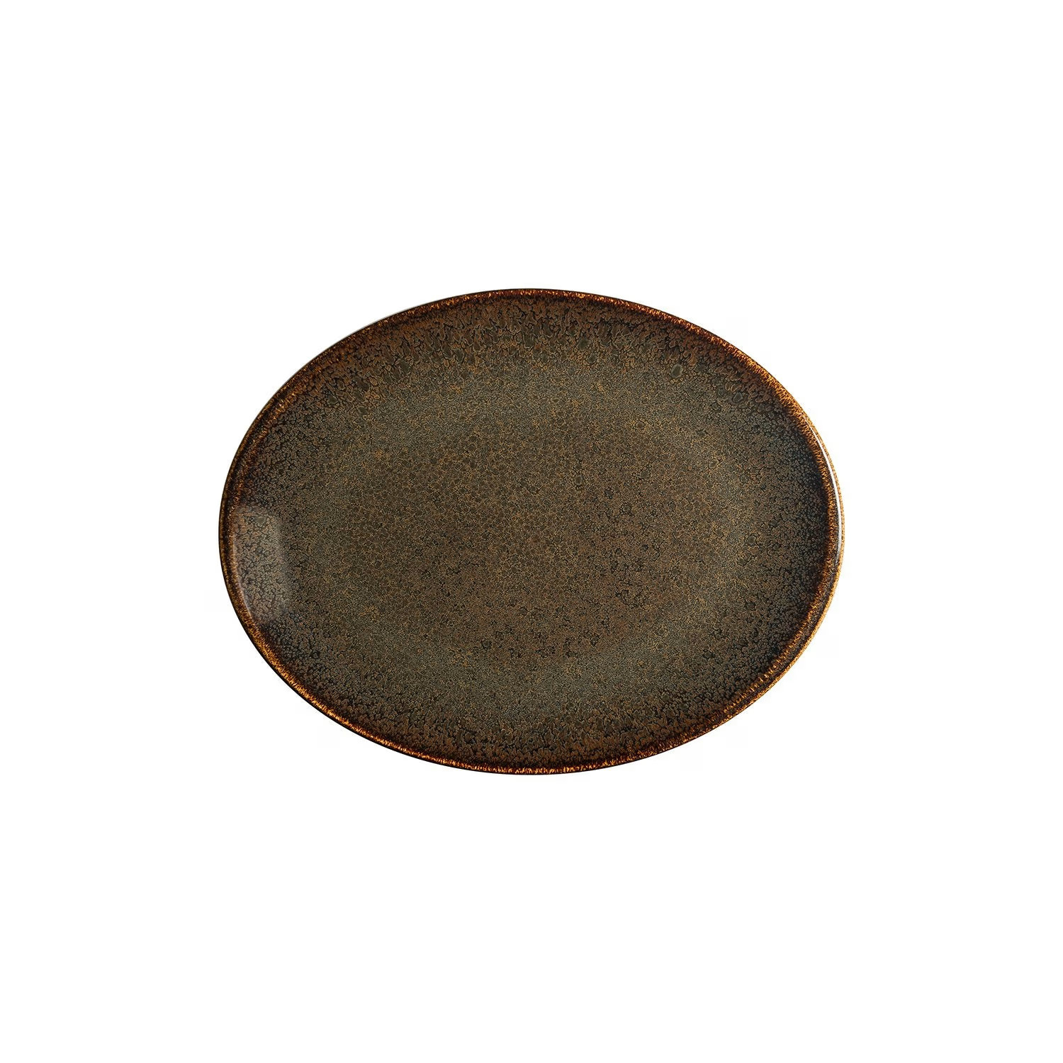 Tierra Oval Brown Porcelain Serving Platter | Wolf & Badger