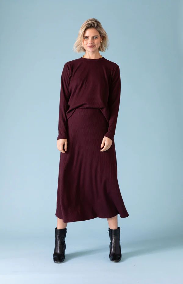 A Line Skirt Set - Mulberry | Sonnet James