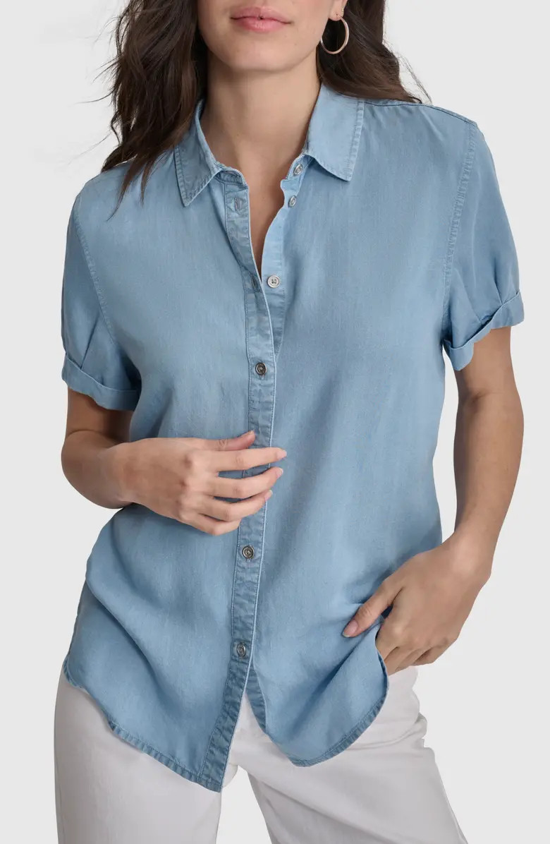 Cuff Sleeve Chambray Shirt | Nordstrom Rack