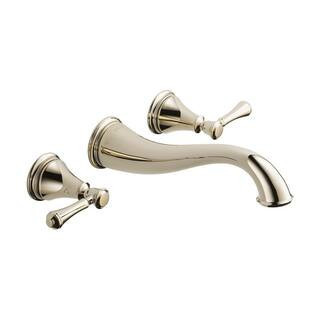 Cassidy 2-Handle Wall Mount Bathroom Faucet Trim Kit in Polished Nickel [Valve Not Included] | The Home Depot