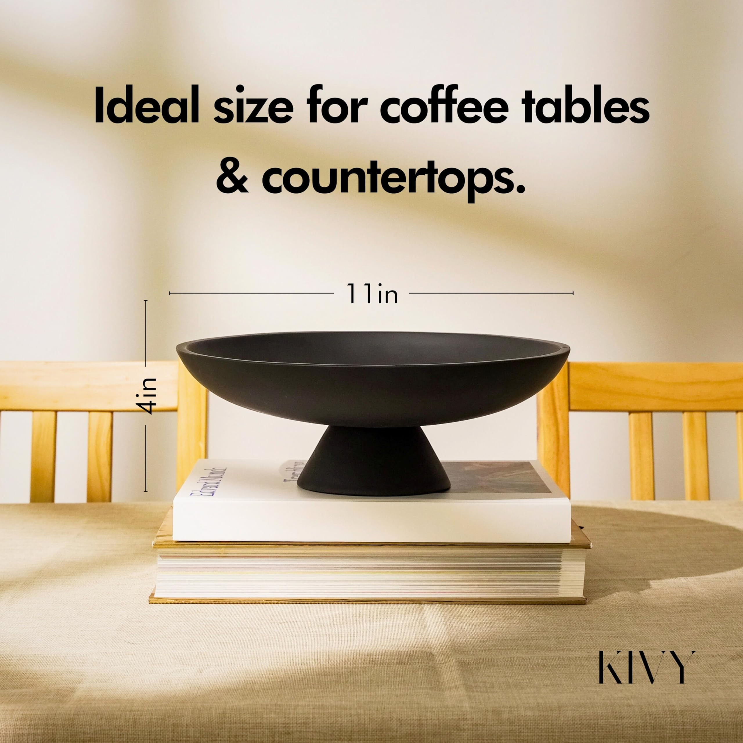 KIVY Concrete Fruit Bowl for Kitchen Counter - Large Decorative Bowl for Home Decor - Modern Key ... | Amazon (US)