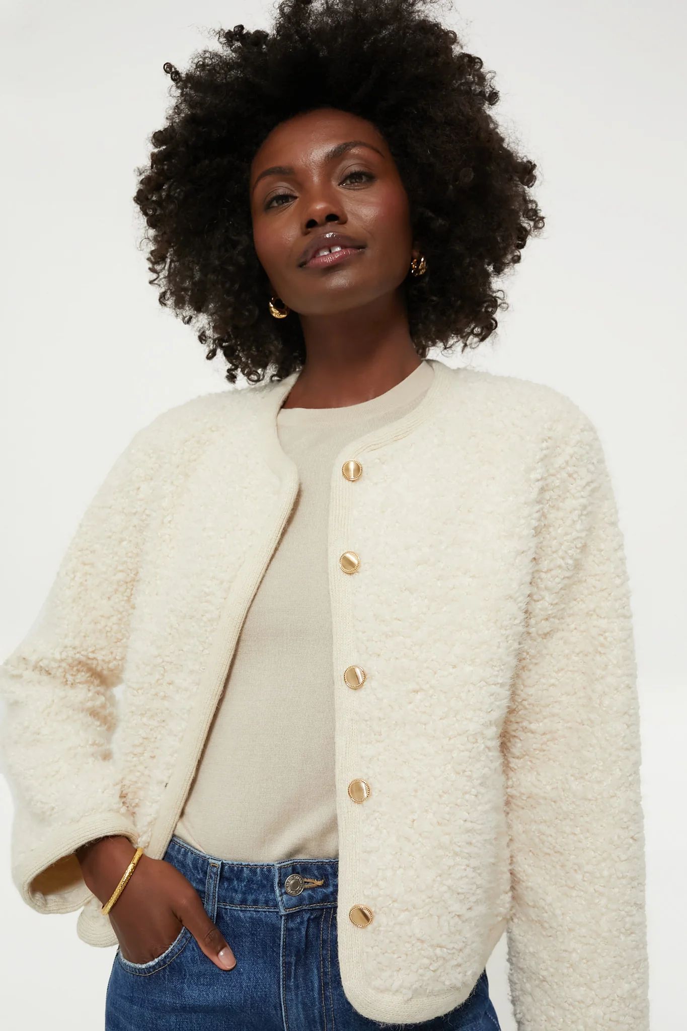 Cream Sherpa Camden Jacket | Tuckernuck (US)