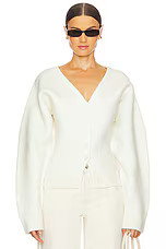 EAVES Arlet Knit Cardigan in Ivory from Revolve.com | Revolve Clothing (Global)