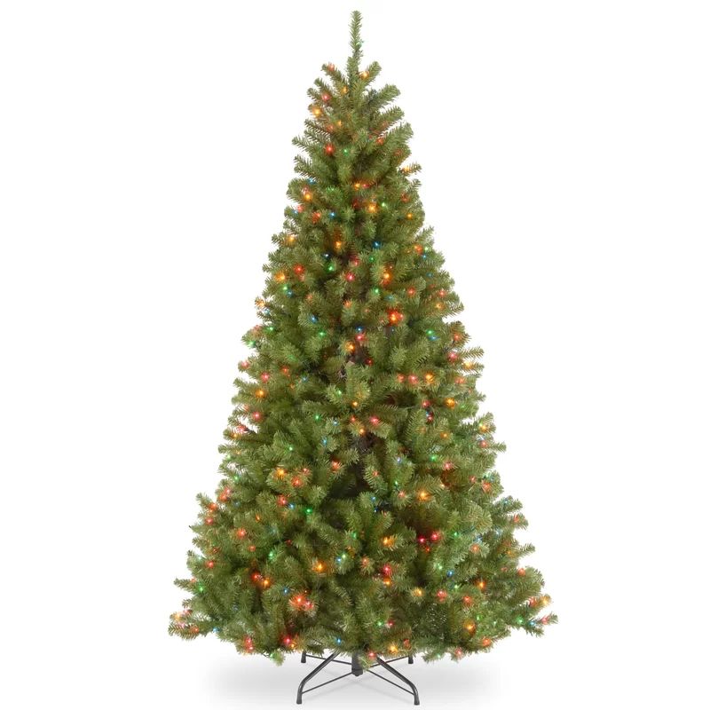 North Valley Green Spruce Artificial Christmas Tree with Multi-Color Lights | Wayfair North America