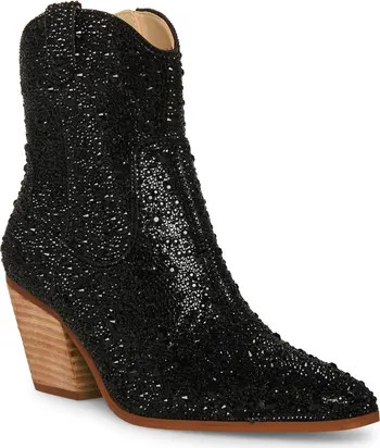 Diva Embellished Western Bootie | Nordstrom