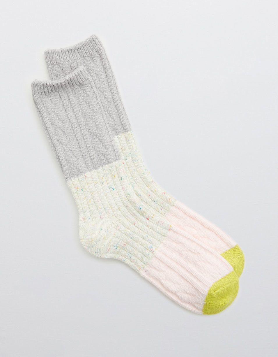 Aerie Colorblock Crew Socks | American Eagle Outfitters (US & CA)