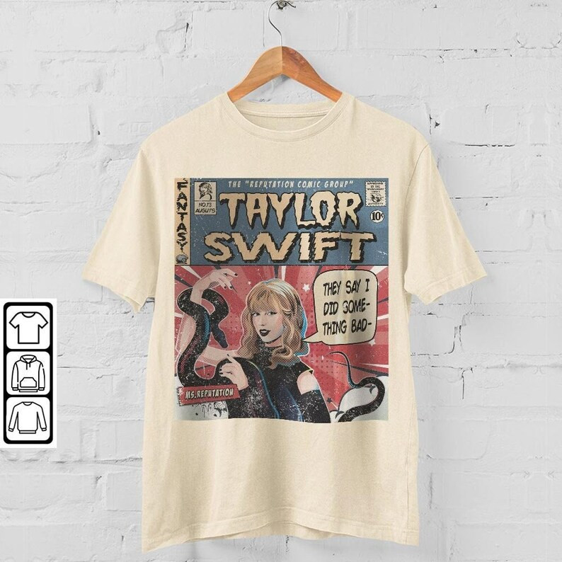 Taylor Swift Comic Shirt, Sweatshirt Merch Ms. Reputation Vintage Comic Book Album Rep Taylor Era... | Etsy (US)