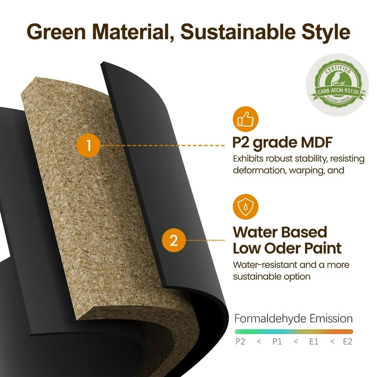 CozyHome Mid Century Modern Console Cabinet with Accent Storage, 4-Door Media Buffet for Living R... | Walmart (US)