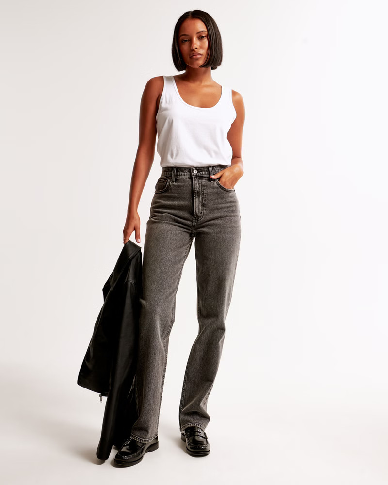Women's High Rise Loose Jean | Women's Bottoms | Abercrombie.com | Abercrombie & Fitch (US)