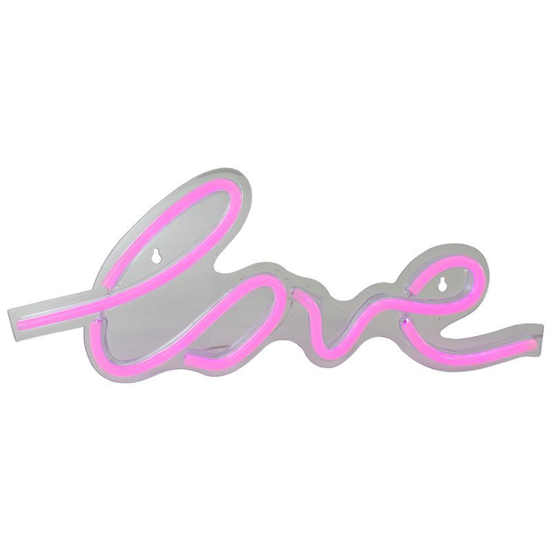 Northlight 18" Pink LED Lighted 'Love' Neon Style Valentine's Day Wall Sign | Target