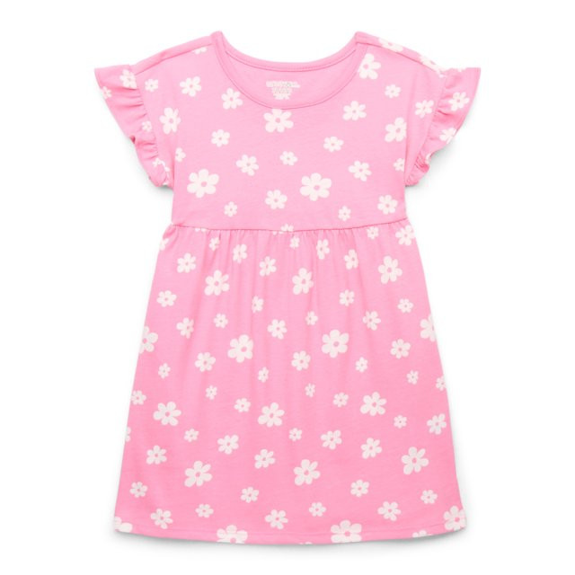 Garanimals Toddler Girl Print Dress with Short Ruffle Sleeves, Sizes 12M-5T | Walmart (US)