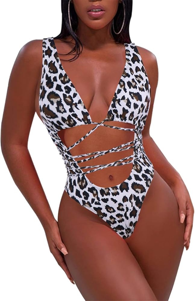 Sovoyontee Women's Sexy One Piece Swimsuits Bikini Bathing Suit | Amazon (US)