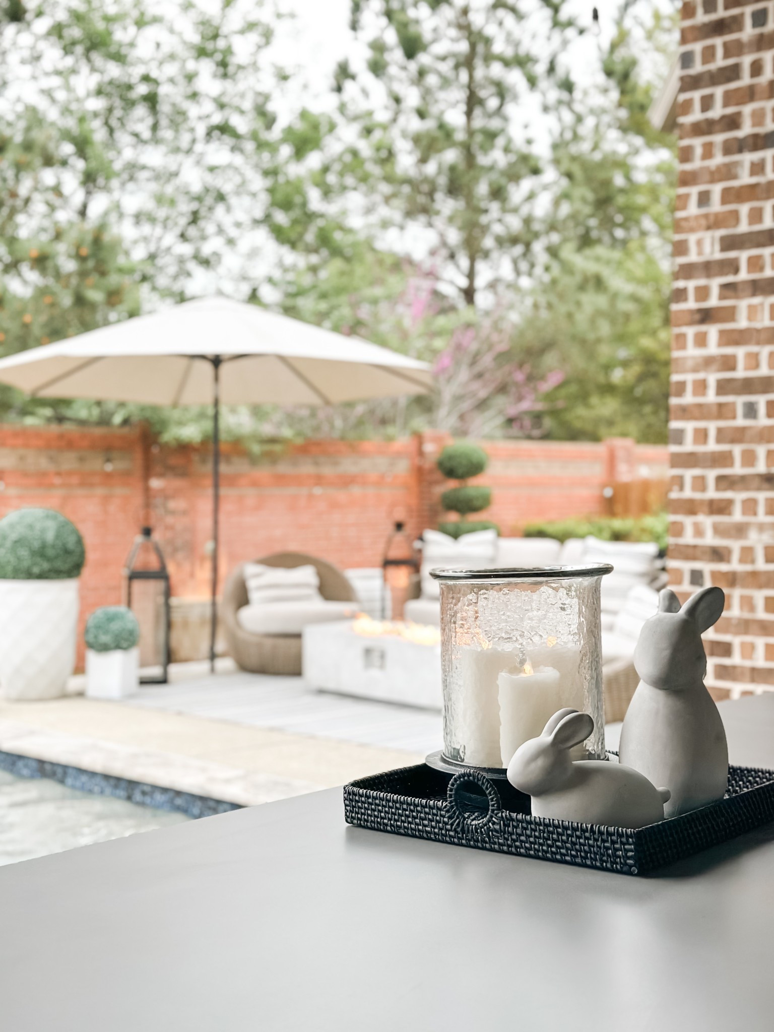 Outdoor views from last year!! Target brought back these concrete Easter bunnies and they’re super cute, well priced and awesome quality 

#LTKStyleTip #LTKFindsUnder50 #LTKHome