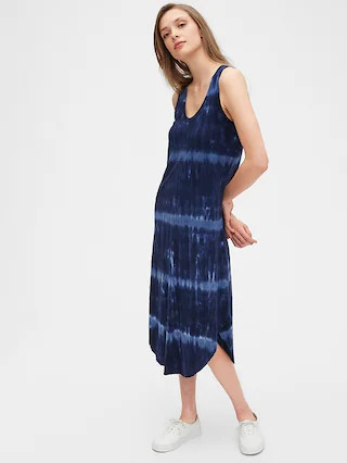 Scoopneck Tie-Dye Midi Dress | Gap (CA)