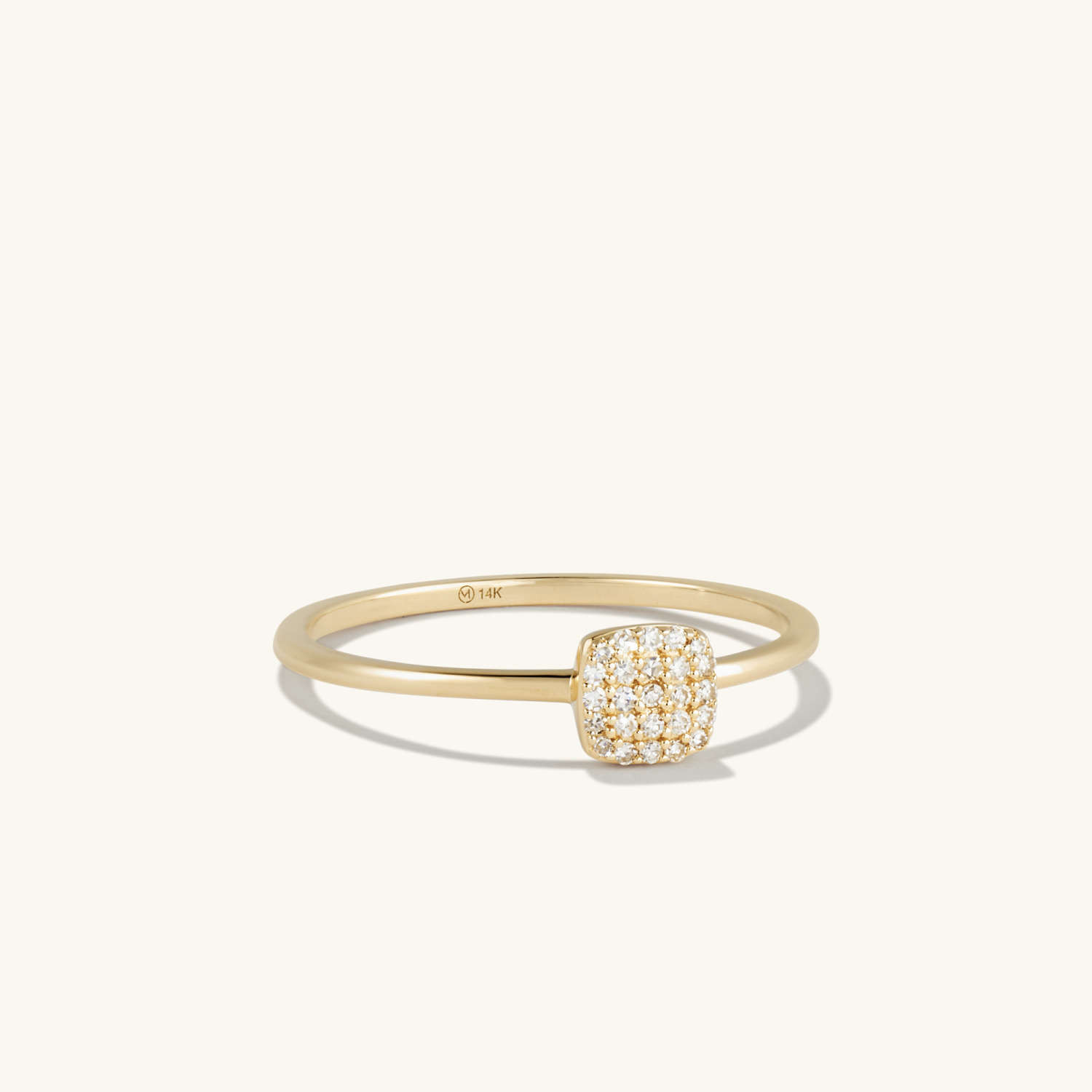 Pavé Diamond Cushion Ring | Mejuri (Global)