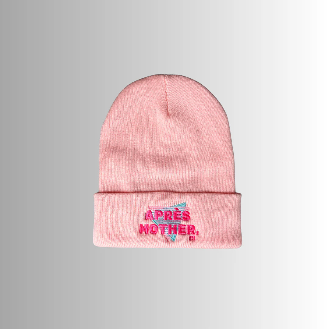 APRÉS MOTHER. - Embroidered Beanie - Light Pink | Mother Hats