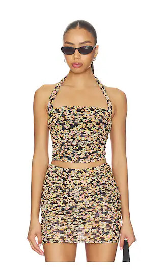 Aranya Mesh Top in Bright Bloom | Revolve Clothing (Global)