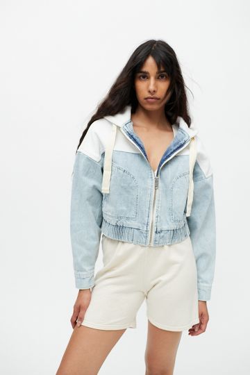 BDG Millie Colorblock Denim Bomber Jacket | Urban Outfitters (US and RoW)