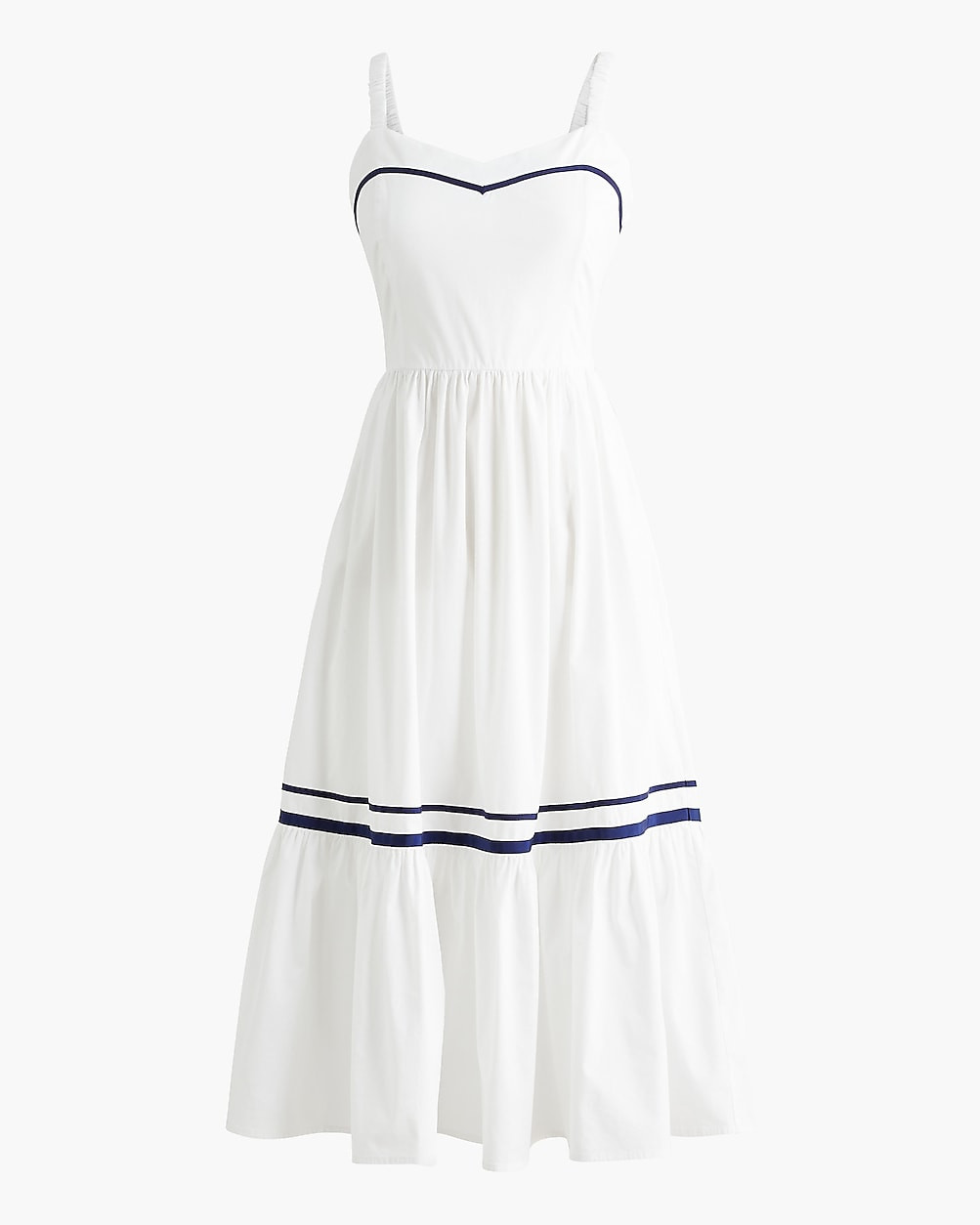 Corset midi dress with contrast trim | J.Crew Factory