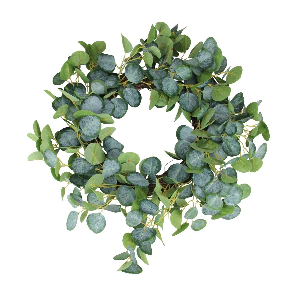 Eucalyptus Leaves Spring Garden Wreath Green 20-inch | Bed Bath & Beyond