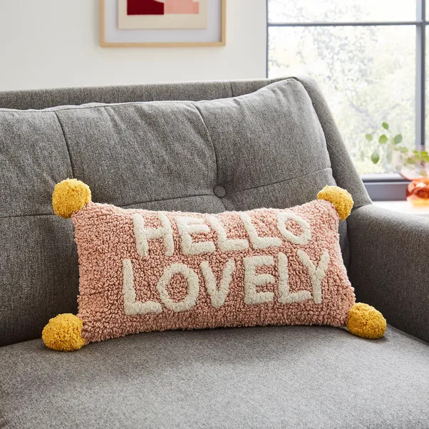 Tufted Hello Lovely Cushion | Dunelm (migrated)