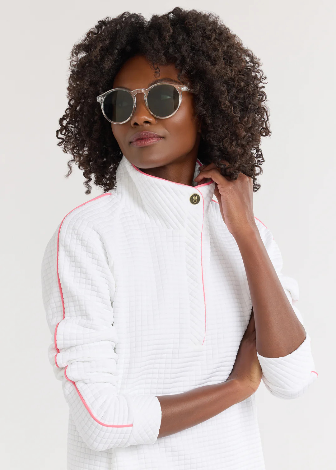 Pearl Pullover in Waffle (White) | Dudley Stephens