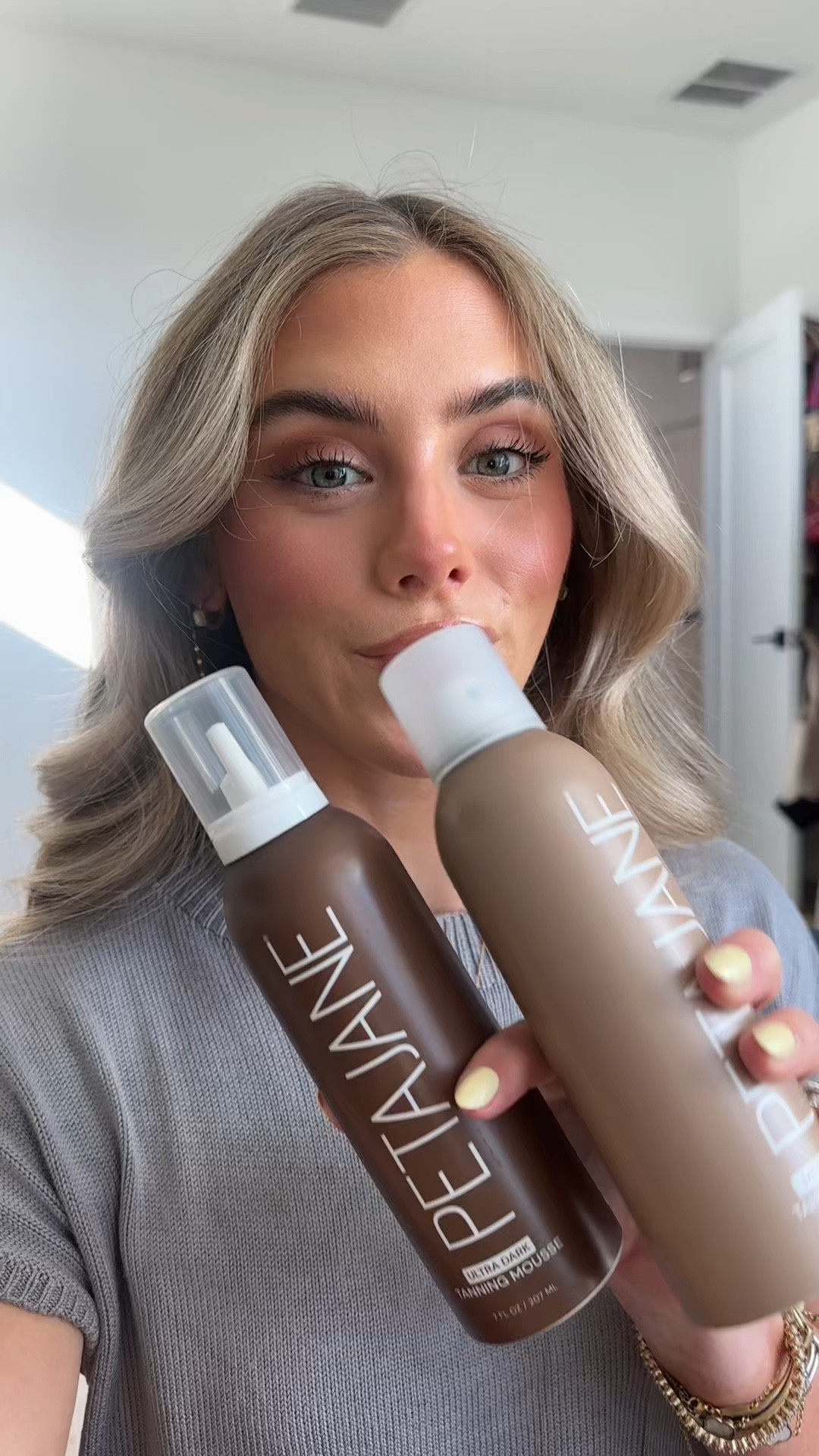 @petajane Our most beloved tanners for a gorgeous natural color. Great for beginners and pros. The Ideal mousse shade if your foundation lives in the medium-to-deep range and you love a tan that makes gold jewelry pop.

The Essential includes the following products:

DARK SELF-TANNING MOUSSE: Easy to apply, signature PJB Scent, not sticky, eco-certified, vegan, and cruelty-free. 

SELF-TANNING MIST: Perfect for tanning your face, hands, and touch-ups. 

TANNING MITT: Waterproof mitt with a deep thumb design for precise, mess-free application. 

#LTKselfcare #LTKgrwm #LTKBeauty