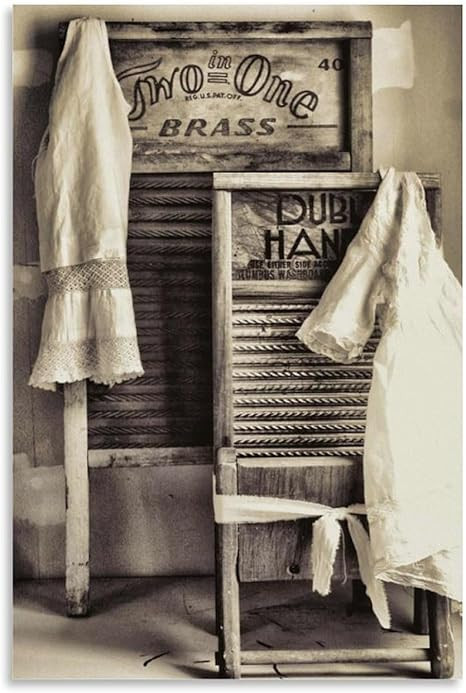 HDYDJS Laundry Advertising Poster Vintage Landscape Poster Canvas Wall Art Prints for Wall Decor ... | Amazon (US)