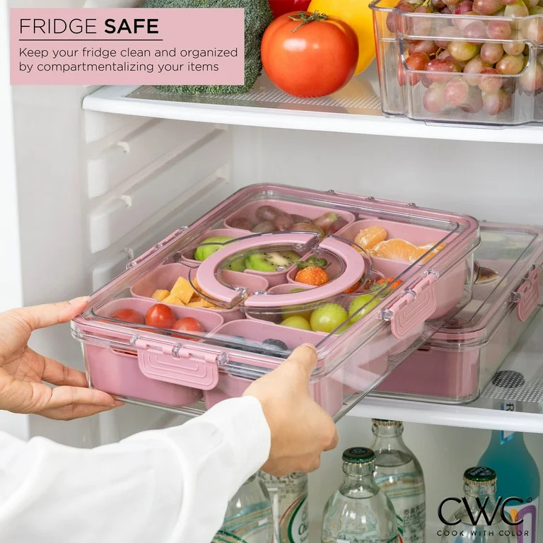 COOK WITH COLOR Snackle Box for Kids Lunch Box and Snack Container, Rose | Walmart (US)