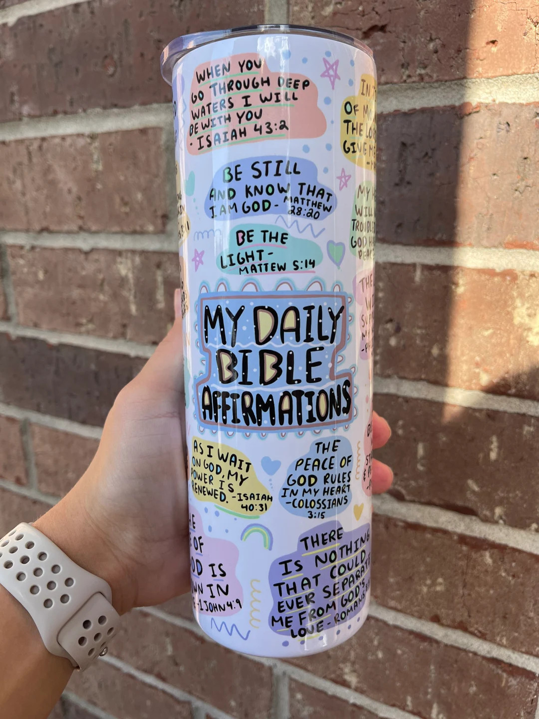 My Daily Bible Affirmations Tumbler l My Daily Bible Affirmation Tumbler l Bible Tumbler l Bible ... | Etsy (US)
