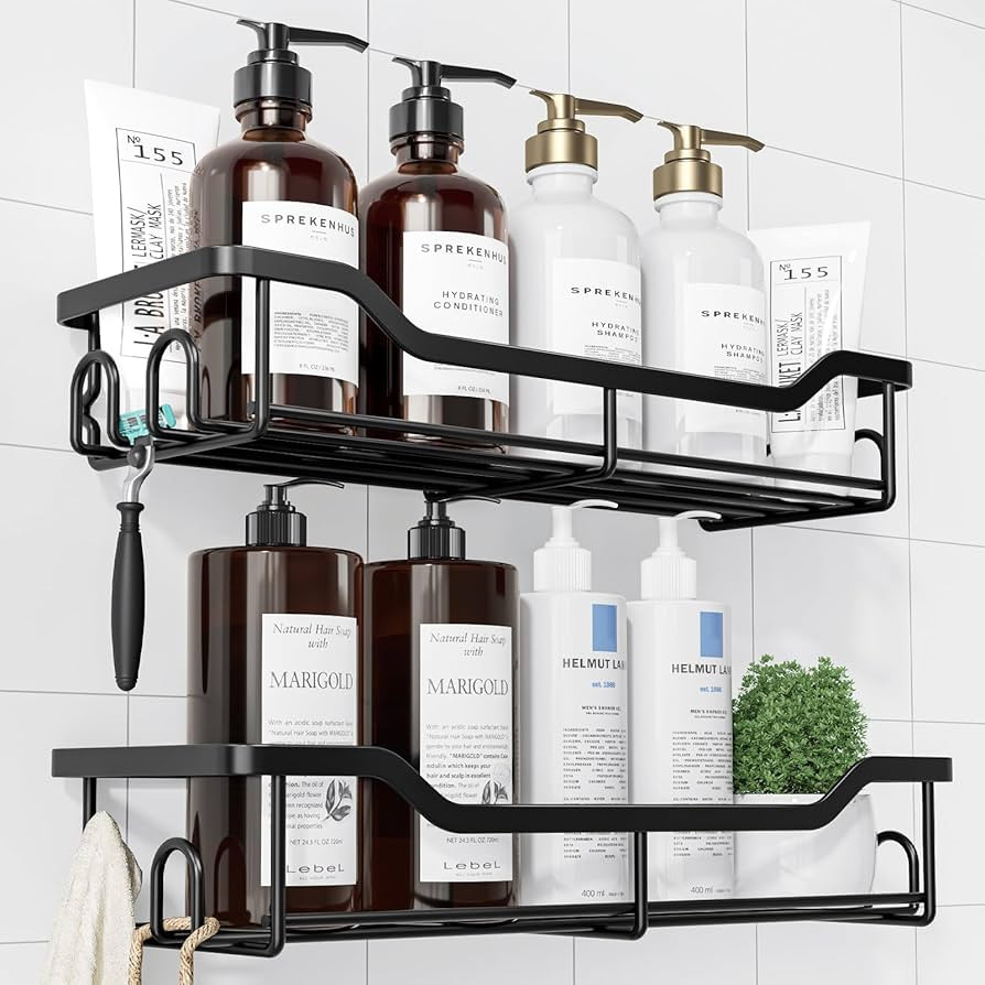Kitsure Shower Caddy Large - Adhesive Shower Organizer, Stainless Steel Shelf for Inside Shower, ... | Amazon (US)