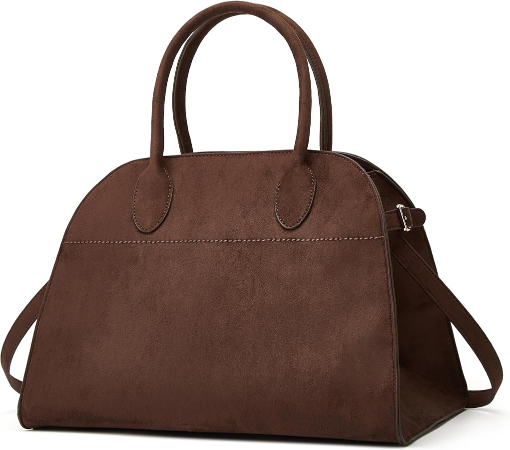Suede Large Tote Bag for Women Leather Bag Retro Purses Crossbody Bag Trendy Handbag Work Bag 202... | Amazon (US)