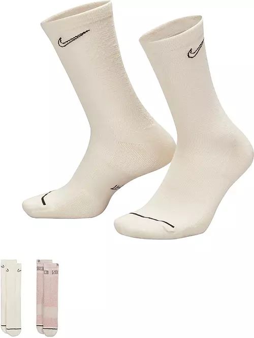 Nike Everyday Plus Undyed Cushioned Crew Socks - 2 Pack | Dick's Sporting Goods