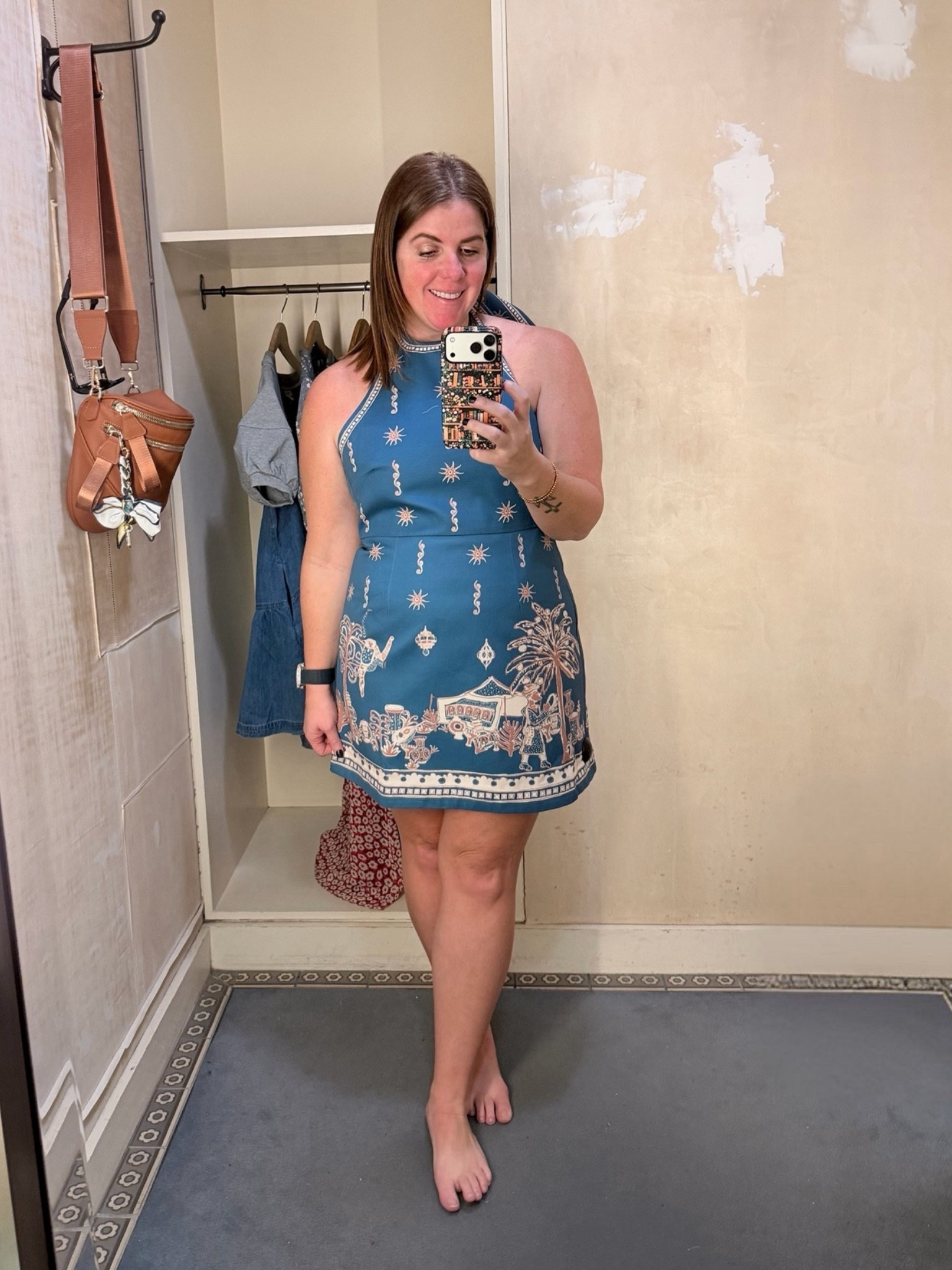 I saw this dress on a FB ad and was immediately obsessed! I was even more obsessed when I saw it in the store and tried it on! This is another dress investment piece, but is perfect for any sunny and warm vacations you have planned! The dress runs TTS! 

#LTKOver40 #LTKootd #LTKMidsize