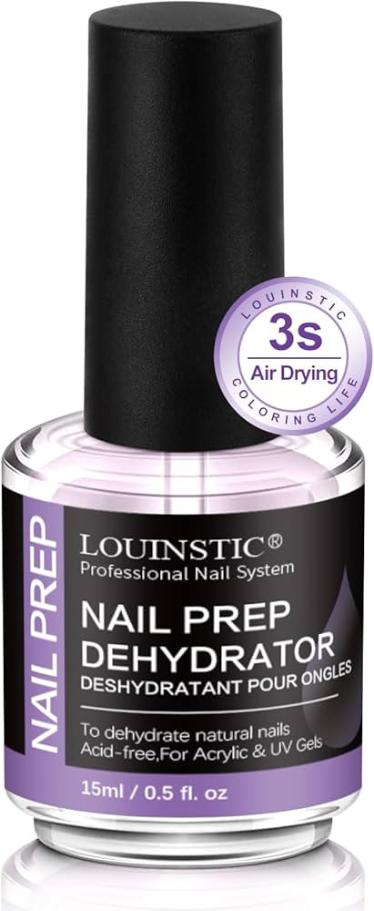 LOUINSTIC Acid-Free Nail Dehydrator 15ml – Fast Air-Dry Nail Prep for Acrylic, UV Gel & Gel Pol... | Amazon (US)