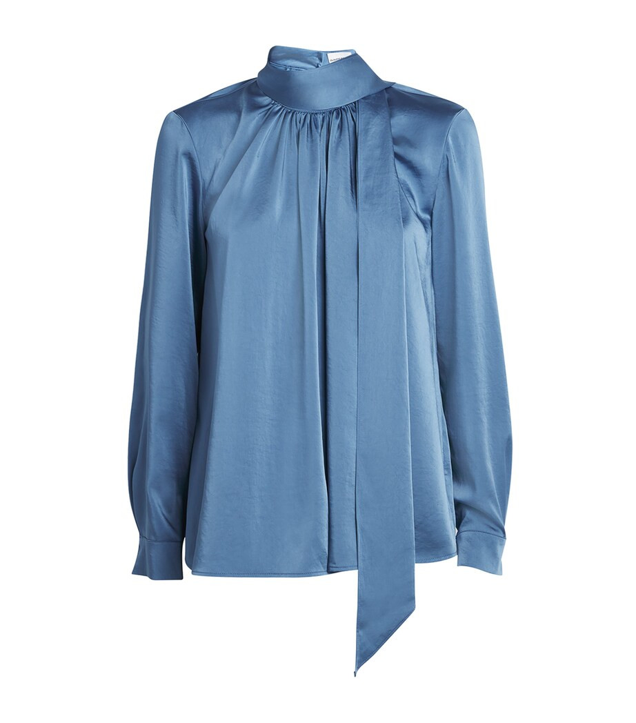 Satin Tie-Collar Blouse | Harrods