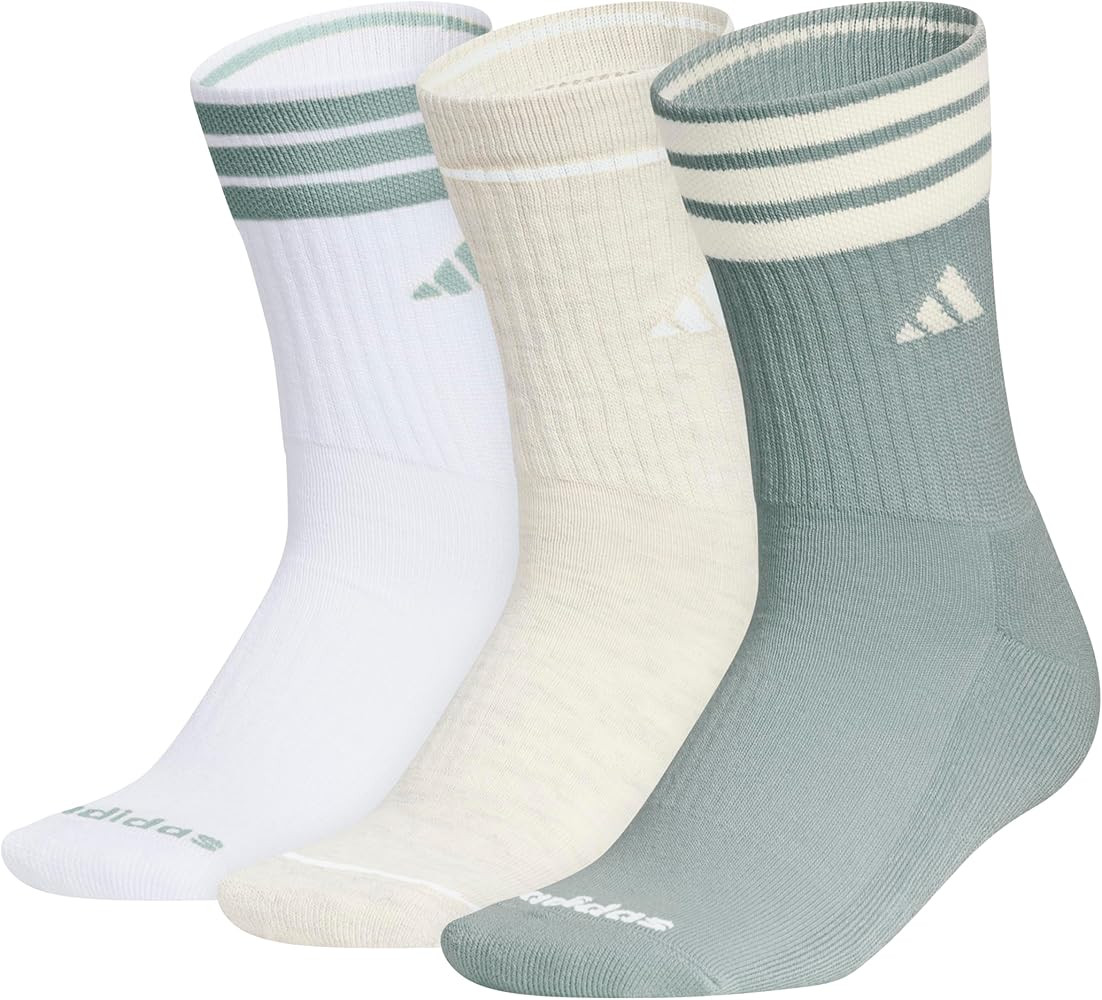 adidas Women's Cushioned Crew Socks (3 Pairs) Durable & Comfortable | Amazon (US)