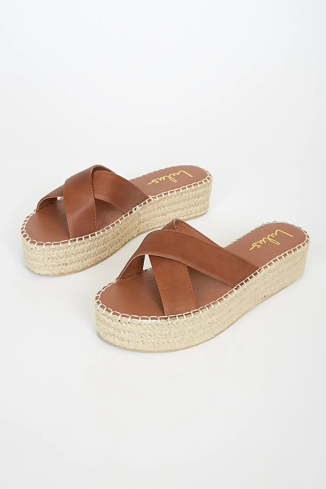 Kahli Tan Flatform Espadrille Sandals | Lulus (US)