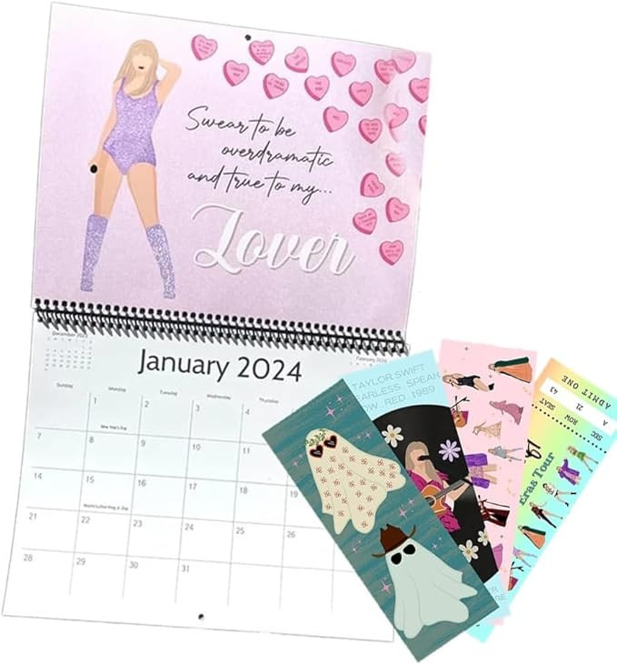 Eras Tour Calendar 2024, 2024 Wall Calendar, Eras Tour Calendar, Music Posters Album Cover Poster... | Amazon (US)