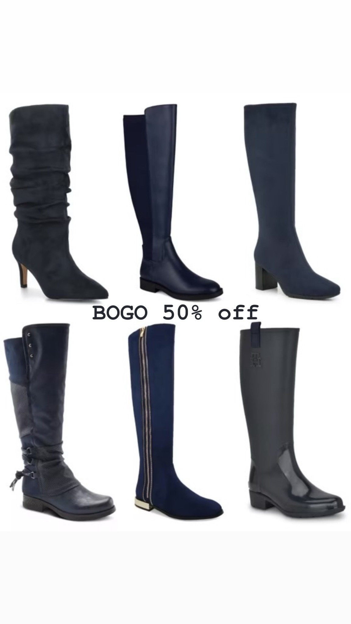 Navy blue boots buy one get one 50% off sale. My new favorite color to mix in for the fall.

#LTKSeasonal #LTKSaleAlert #LTKootd