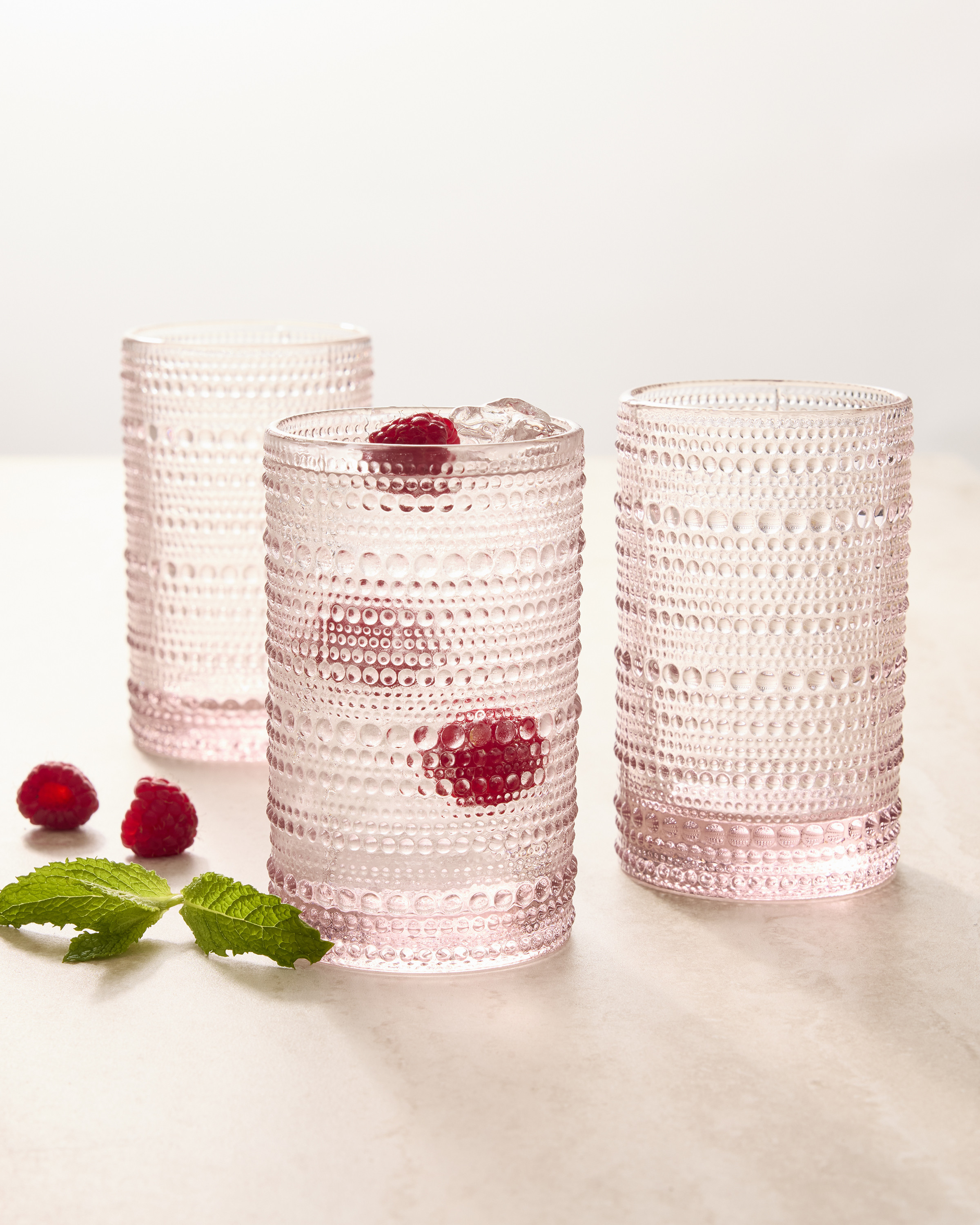 Quince | Fortessa | Jupiter Tall Glass Tumbler in Dusty Pink | Quince