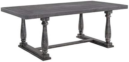 BOWERY HILL Transitional Dining Table in Weathered Gray Oak | Amazon (US)