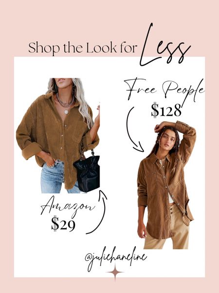 Shop the look for less!! Free people // amazon fashion // look for less / fashion finds // shackets // women’s fashion 

#LTKFind #LTKstyletip #LTKunder50